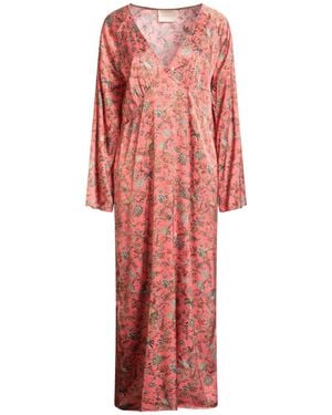 Momoní Coral Maxi Dress Silk, Elastane - Red