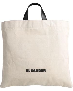 Jil Sander Ivory Handbag Linen, Calfskin - Natural