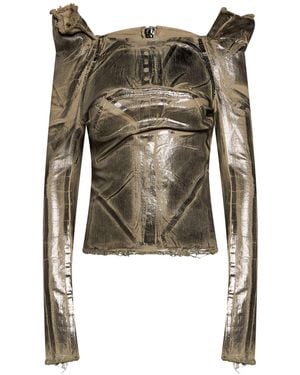 Rick Owens Top Cotton, Polyester, Rubber - Metallic