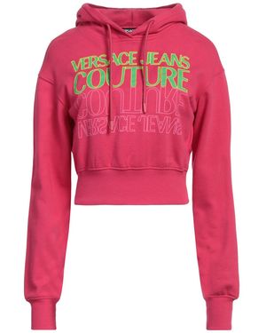 Versace Jeans Couture Fuchsia Sweatshirt Cotton, Elastane - Red