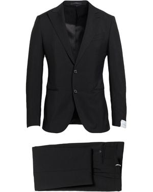 Caruso Suit Wool, Mohair Wool - Black