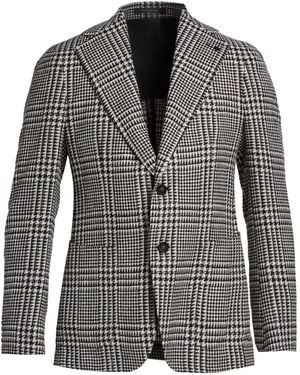 Tagliatore Blazer Virgin Wool, Silk, Cotton, Polyamide - Black