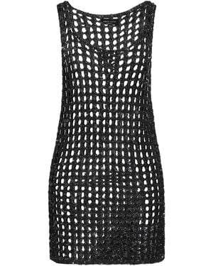 Roberto Collina Mini Dress Polyamide, Cotton - Black