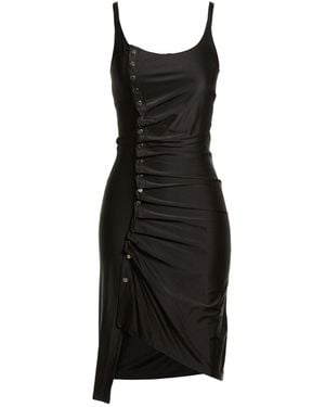 Rabanne Mini Dress Viscose, Elastane - Black