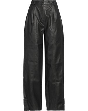 LVIR Charcoal Trousers Polyurethane, Rayon - Grey