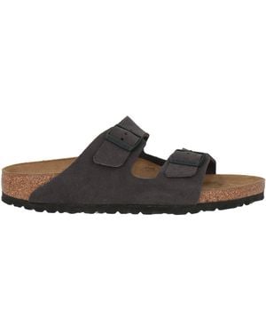 Birkenstock Charcoal Sandals Leather - White