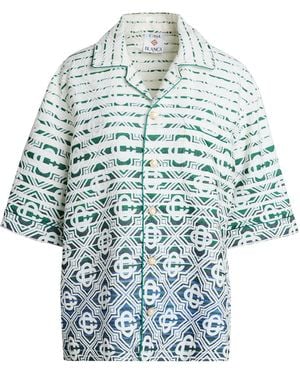 CASABLANCA Jacket Cotton, Viscose, Polyamide, Synthetic Fibres, Recycled Polyester - Blue