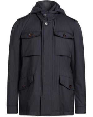 Moorer Jacket Virgin Wool, Silk - Blue