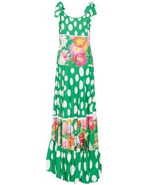 Gai Mattiolo Maxi Dress Polyester, Lycra - Green