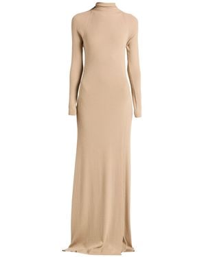 Malo Maxi Dress Virgin Wool - Natural