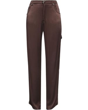 I LOVE MP Pants Viscose, Cotton - Brown