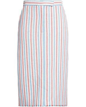 Thom Browne Midi Skirt Viscose, Linen - White
