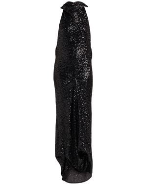 Pinko Maxi Dress Nylon, Elastane - Black