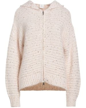 Eleventy Cream Cardigan Cotton, Mohair Wool, Silk, Metallic Fiber - Natural