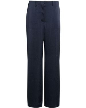Theory Midnight Trousers Polyester - Blue
