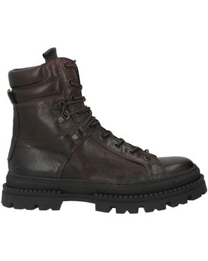 Pawelk's Dark Ankle Boots Leather - Black