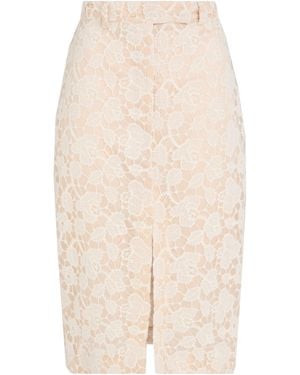 Rochas Cream Midi Skirt Acrylic, Wool, Polyamide - Natural