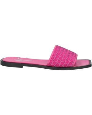 Manila Grace Fuchsia Sandals Textile Fibers - Pink