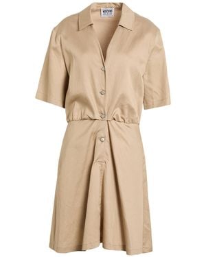 Moschino Mini Dress Lyocell, Linen, Cotton - Natural