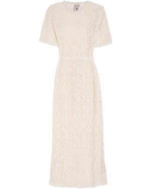 Semicouture Maxi Dress Cotton, Polyamide - White