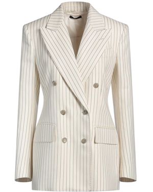 Tom Ford Ivory Blazer Wool, Silk, Polyester - White