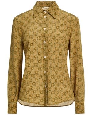 Massimo Alba Shirt Silk - Green