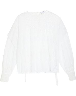 Dondup Top Viscose, Polyamide, Polyester - White