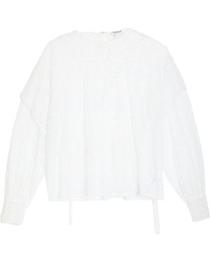Dondup Top Viscose, Polyamide, Polyester - White