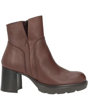 Melluso Chocolate Ankle Boots Leather - Brown