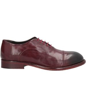 JP/DAVID Burgundy Lace-Up Shoes Leather - Purple