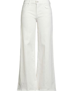 Mother Ivory Jeans Cotton, Polyester, Elastane - White