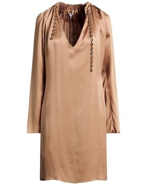 Loewe Camel Midi Dress Silk - Natural