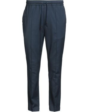 Isaia Midnight Trousers Wool, Cotton, Elastane - Blue
