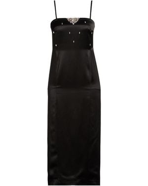 Isabelle Blanche Midi Dress Acetate, Polyester - Black