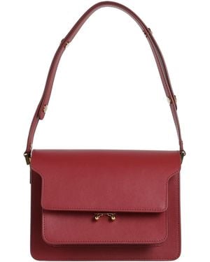 Marni Brick Shoulder Bag Leather - Red