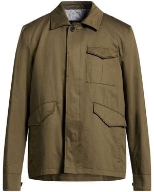 Herno Military Jacket Cotton, Linen - Green