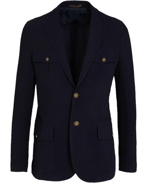 Moorer Midnight Blazer Virgin Wool, Elastane - Blue