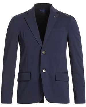Fred Mello Blazer Cotton, Polyamide, Elastane - Blue