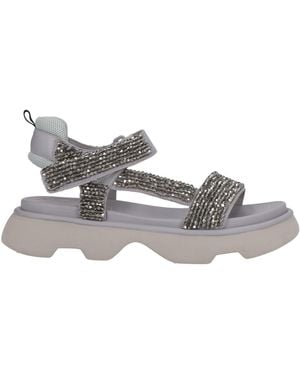 Jeannot Sandals Leather, Synthetic Material - Blue