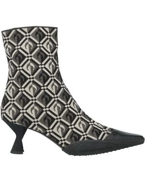 Marine Serre Ankle Boots Leather, Textile Fibres - Brown