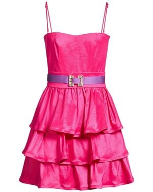 Hanita Fuchsia Mini Dress Polyester, Nylon, Elastane - Pink