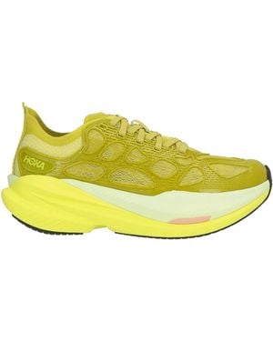 Hoka One One Lime Trainers Textile Fibres, Synthetic Fibres - Yellow