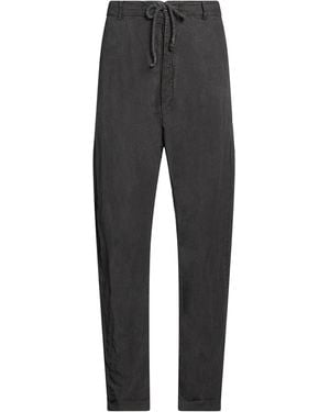 Poeme Bohemien Charcoal Pants Linen - Gray