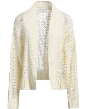 Daniele Fiesoli Cream Cardigan Linen, Polyamide - White