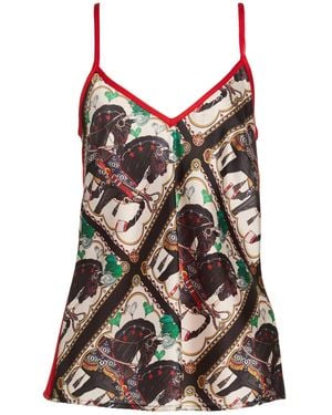 5 PROGRESS Top Viscose, Polyester - Red