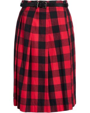 Dixie Midi Skirt Cotton - Red