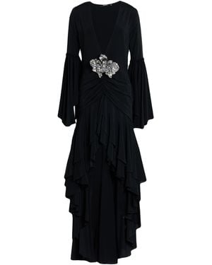 Amen Midi Dress Acrylic, Silk, Elastane - Black