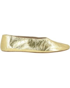 The Row Ballet Flats Leather - Metallic