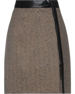 Clips Khaki Midi Skirt Acrylic, Polyester, Wool, Polyamide, Polyurethane - Gray