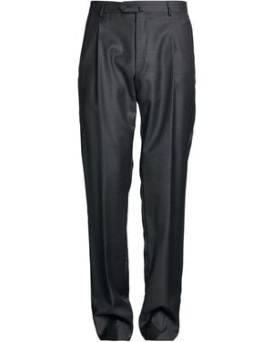 Caruso Charcoal Pants Wool - Gray